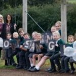 Pupils and staff at Oxhey First School, which has been ranked 'outstanding' by Ofsted. (Image: Pete Stonier / Stoke Sentinel)